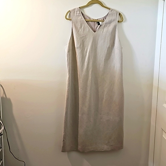 Harve' benard maxi linen dress. Size 16. Clay color. Excellent quality. Great - Picture 1 of 8